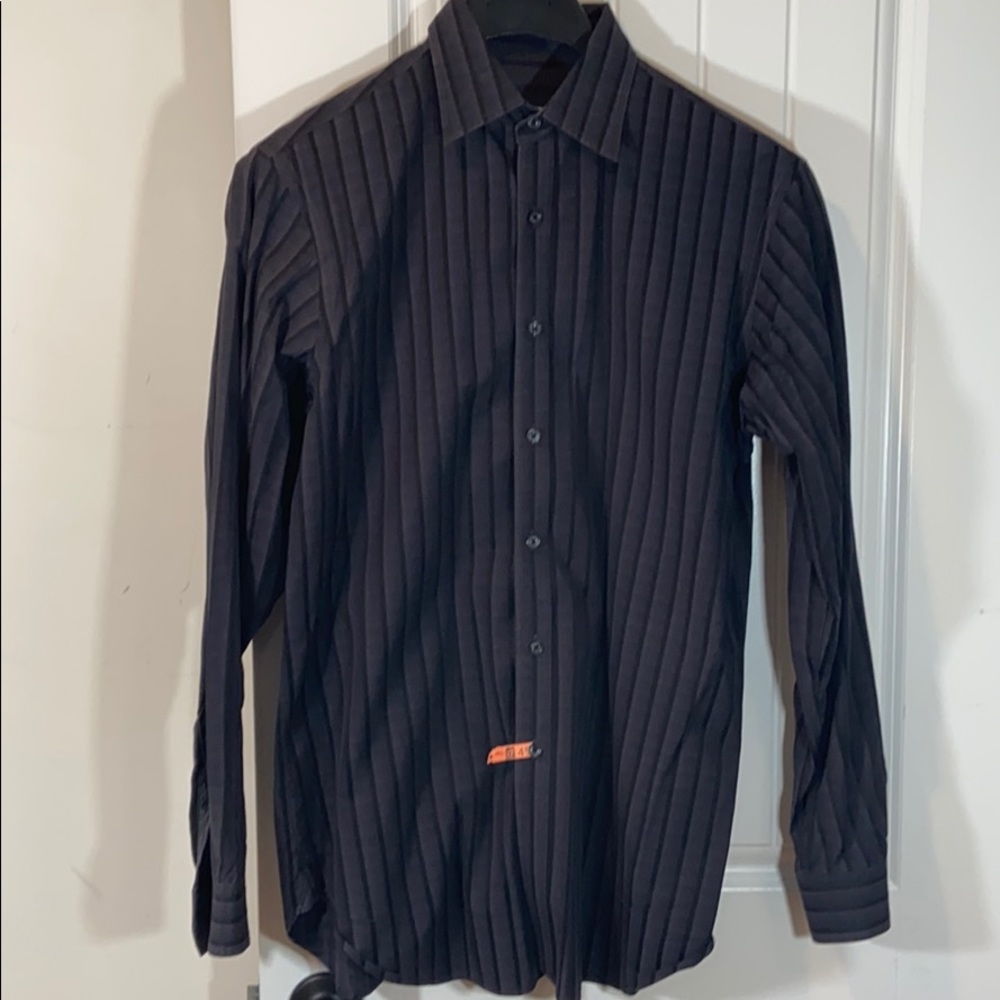 🔥🔥🔥Pronto Uomo Button Down Purple Black Medium